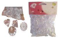 diamenty kryształki cyrkonie przezroczyste z dziurką 120g 24mm