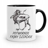 Kubek Czarny Dla Dziadka Potwornie Fajny Dziadek Z Nadrukiem Ze Zdjęciem