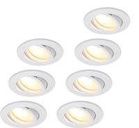 NIEKOMPLETNY Zestaw 7 oczek LED HCFEI 5W 230V białe 3000K 68mm 885062