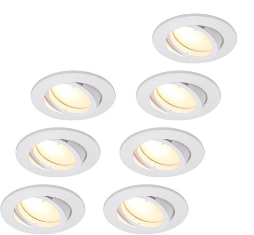 NIEKOMPLETNY Zestaw 7 oczek LED HCFEI 5W 230V białe 3000K 68mm 885062 na Arena.pl