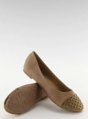 Baleriny ozdabiane A902 khaki - 37 na Arena.pl