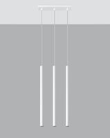 LAMPA wisząca STELLO SL.0466 metalowa OPRAWA listwa ZWIS sople tuby białe