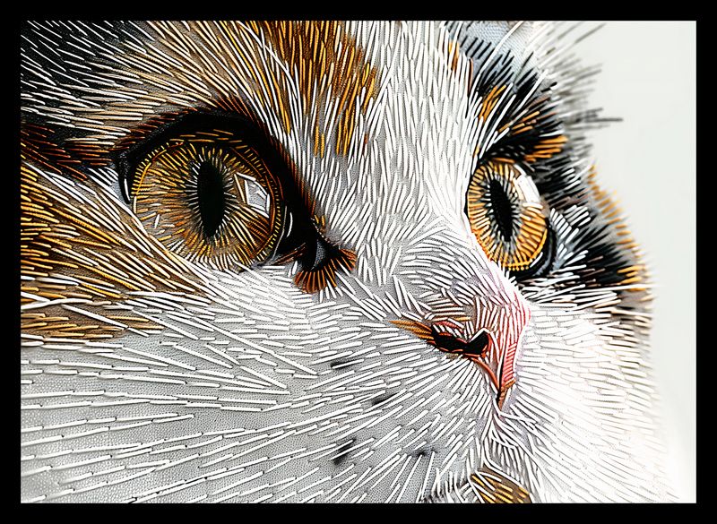 Plakat 35x25cm Nitkowany Kot zdjęcie 2