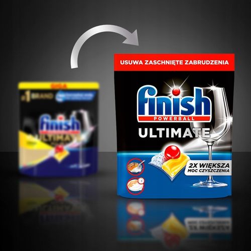 FINISH ULTIMATE ALL IN ONE KAPSUŁKI DO ZMYWARKI POWERBALL LEMON 200 SZTUK na Arena.pl