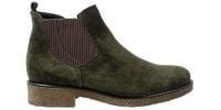 Gabor Botki damskie - Skórzane Opti-fit na zamek - rozmiar 38 - oliwkowe