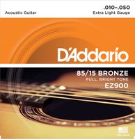 Struny do gitary akustycznej akustyka 85/15 Bronze Daddario EZ900 10-50