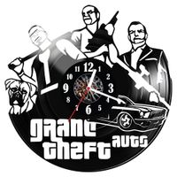Zegar ścienny z płyty winylowej Grand Thef Auto V 96.14