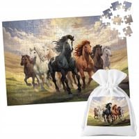 PUZZLE TRADYCYJNE - KOŃ KONIE JAZDA KONNA HOBBY HORSE - 70 el