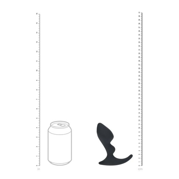 Double Ripple Silicone Prostate Massager - Black zdjęcie 7