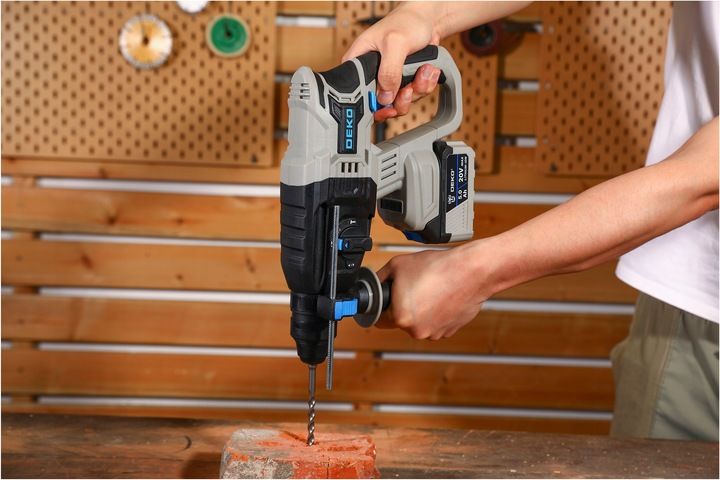 MŁOT UDAROWY MŁOTOWIERTARKA AKUMULATOROWA UDAR SDS+ AKU WIERTŁA DEKO 3J zdjęcie 12