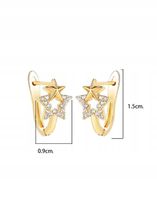 Złote Kolczyki Dla Dziecka Dziewczynki Gwiazdy Stal Chirurgiczna Szlachetna