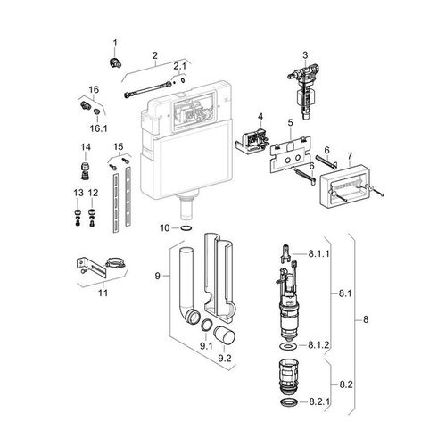 Geberit zawór napełniający do spłuczek podtynkowych typ 383 240.700.00.5 na Arena.pl