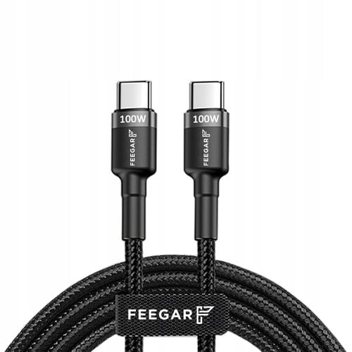 Feegar Evolution Kabel USB-C Typ-C 100W 5A PD Quick Charge 3.0 Nylon na Arena.pl