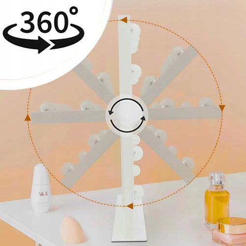 LUSTERKO KOSMETYCZNE HOLLYWOOD STOJĄCE LUSTRO DO MAKIJAŻU LED 12 na Arena.pl