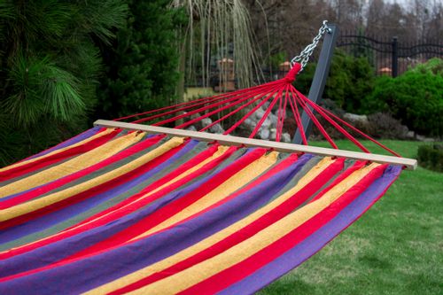 POTENZA Stelaż GRANDE + Hamak ROMA XL Ecru Poprzeczka na Arena.pl