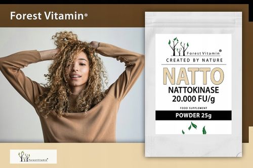 CZYSTA W PROSZKU NATTO Nattokinaza 25g UKŁAD KRĄŻENIA CIŚNIENIE KREW JAKOŚĆ na Arena.pl