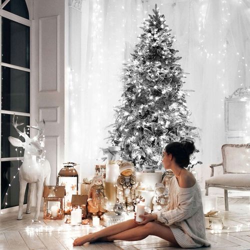 LAMPKI CHOINKOWE Z FLASH ŚWIATEŁKA 200led BIAŁE ZIMNE ZEWNĘTRZNE WEWNĘTRZNE na Arena.pl