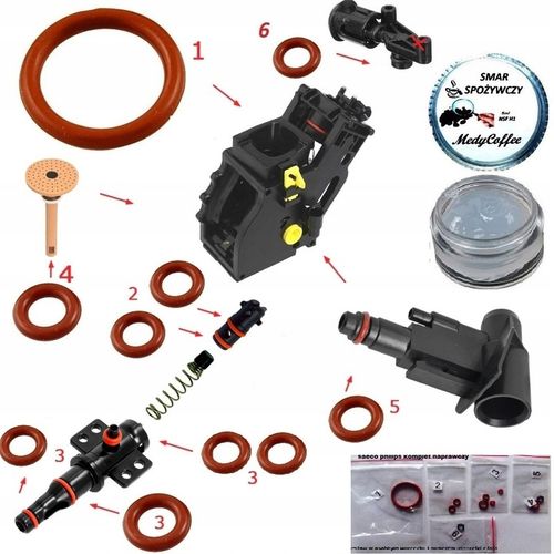 Do Saeco Philips LatteGo Uszczelki + Smar na Arena.pl