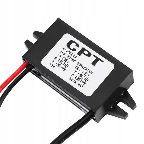 PRZETWORNICA DC - NAPIĘCIA KONWERTER 12V-5V 3A USB DC-DC STEP-DOWN na Arena.pl