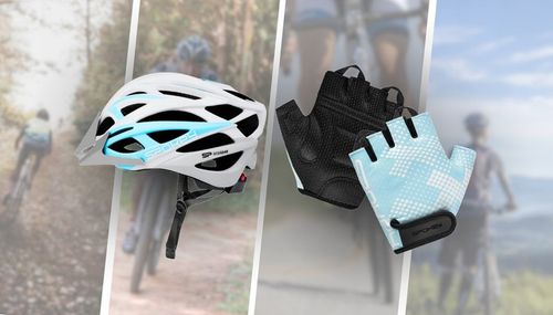 Kask rowerowy szosowy rękawiczki rowerowe zestaw damski na rower 55-58 M na Arena.pl