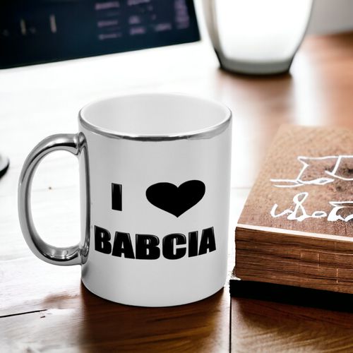 Kubek srebrny z nadrukiem grafiką prezent Dzień Babci różne wzory Babcia na Arena.pl