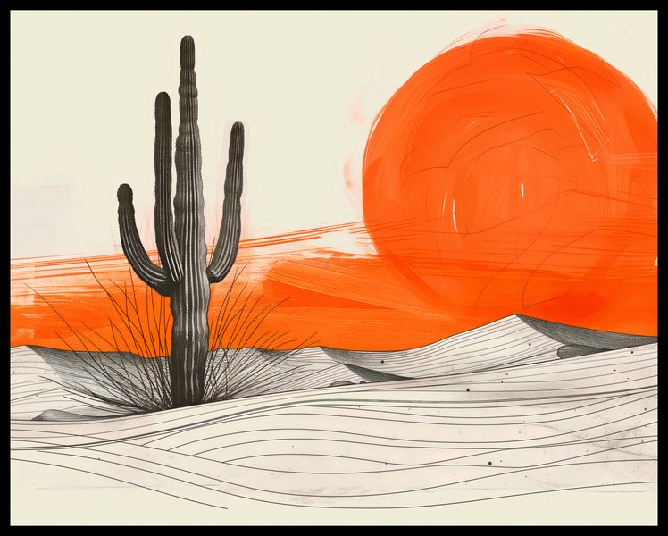 Plakat 76x60,5cm Kaktus Saguaro zdjęcie 2
