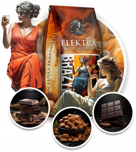 Kawa Ziarnista 1kg x2 BRAZYLIA Crema Elektra Świeżo Palona Blue Orca Coffee na Arena.pl