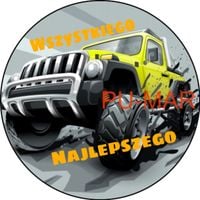 Opłatek na tort Jeep Terenówka Cherokee Tekst Gratis Urodziny 18 30 40 50