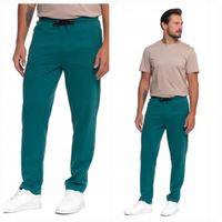 Spodnie Dresowe Bawełniane Męskie z Kieszeniami Prosta Nogawka MORAJ L
