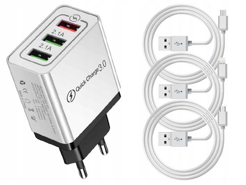 ŁADOWARKA SIECIOWA QC 3.0 LIGHTNING MICRO TYP-C na Arena.pl
