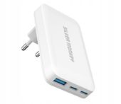 Ladowarka Silver Monkey Plaska ładowarka GaN 65W 2x USB-C, 1x USB-A