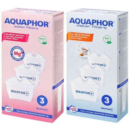 Zesatw 6 x Wkład filtr do wody AQUAPHOR 3x Maxfor+ i 3x Maxfor+ z na Arena.pl