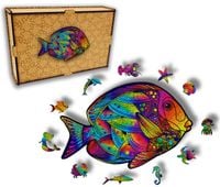 Puzzle Drewniane dla dzieci  Ryba Fish w pudełku drewnianym