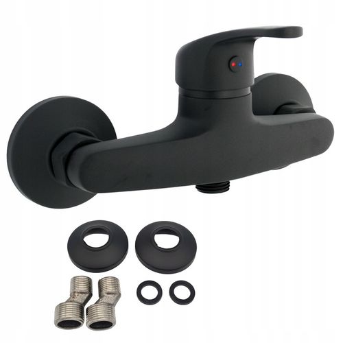 ZESTAW PRYSZNICOWY CZARNY Z DESZCZOWNICA, BATERIA, SŁUCHAWKA NATYNKOWY LOFT na Arena.pl