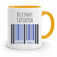 Dla Tatuażystki Tatuażysty Kubek Żółty Na Prezent Z Nadrukiem Ze Zdjęciem