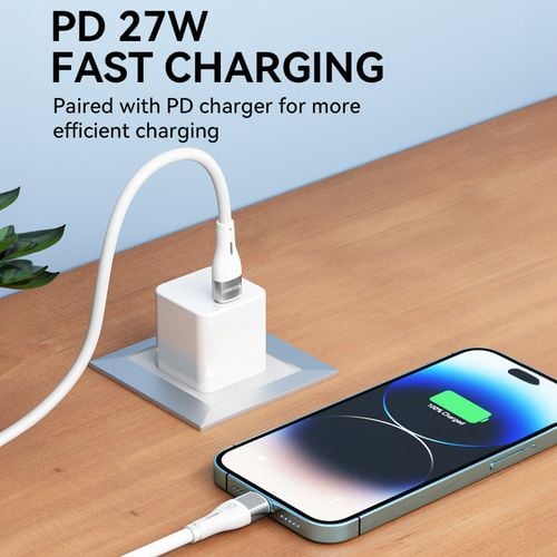 kabel przewód do iphone usb-c - lightning pd 27w 1m biały na Arena.pl