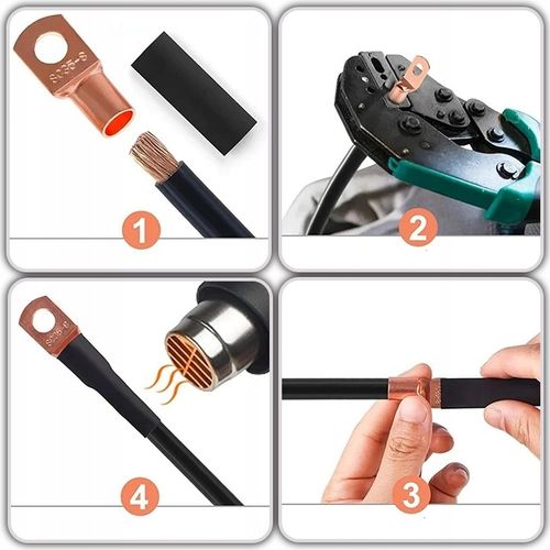 ZACISKARKA KABLI PRZEWODÓW PRASKA TULEJKI 6-50mm2 + 60 końcówek na Arena.pl