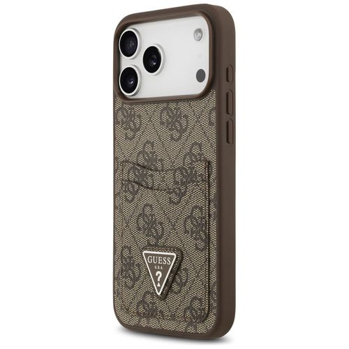 Etui Guess 4G Double Card Triangle do iPhone 17 Pro Max brązowy na Arena.pl