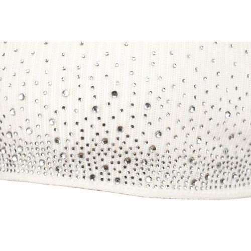 biała czapka damska z kryształkami - peterson na Arena.pl