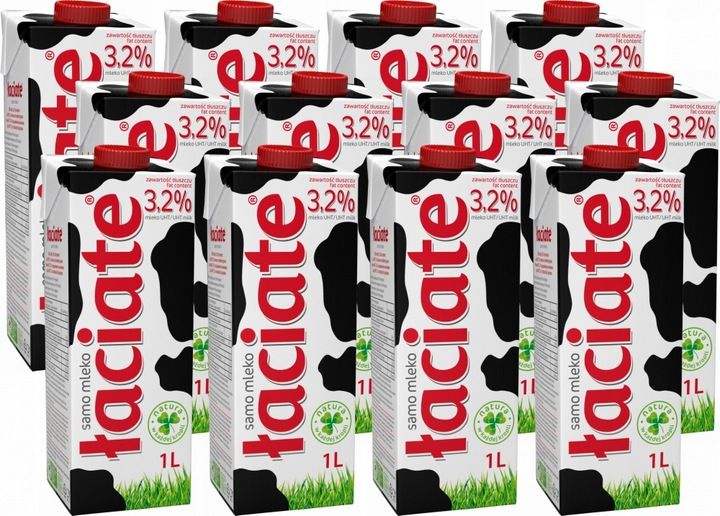 Łaciate Mleko UHT 3,2% 1L x 12 zdjęcie 1