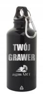 GRAWEROWANA Butelka aluminiowa 400 ml TWOJE LOGO NAPIS reklamowa 100 szt