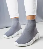 Szare wysokie sneakersy William 36