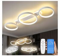Lampa sufitowa LED, nowoczesna lampa sufitowa 36 W, 3000 K-6500 K BIAŁA