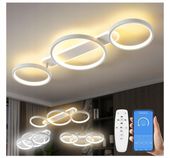 Lampa sufitowa LED, nowoczesna lampa sufitowa 36 W, 3000 K-6500 K BIAŁA