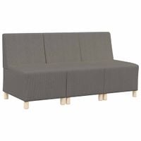 Modułowa sofa bez podłokietników 3 pcs Jasnoszary