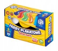 farby plakatowe astra 6 kolx20ml standard box 5144
