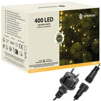 Lampki choinkowe 400 led biały ciepły 33,5 m oświetlenie świąteczne IP44