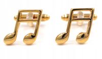 Złote spinki do mankietów koszuli- nuty U40
