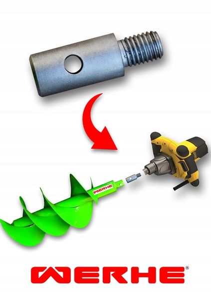 Adapter M14 na mieszadło, wiertło glebowe zdjęcie 3