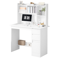 BIURKO MŁODZIEŻOWE KOMPUTEROWE BIAŁE BIURKO Z REGAŁEM PÓŁKAMI NOWOCZESNE